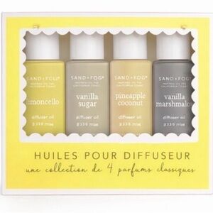 SAND + FOG Diffuser Oil Set in Lemon, Vanilla, Coconut & Marshmallow
